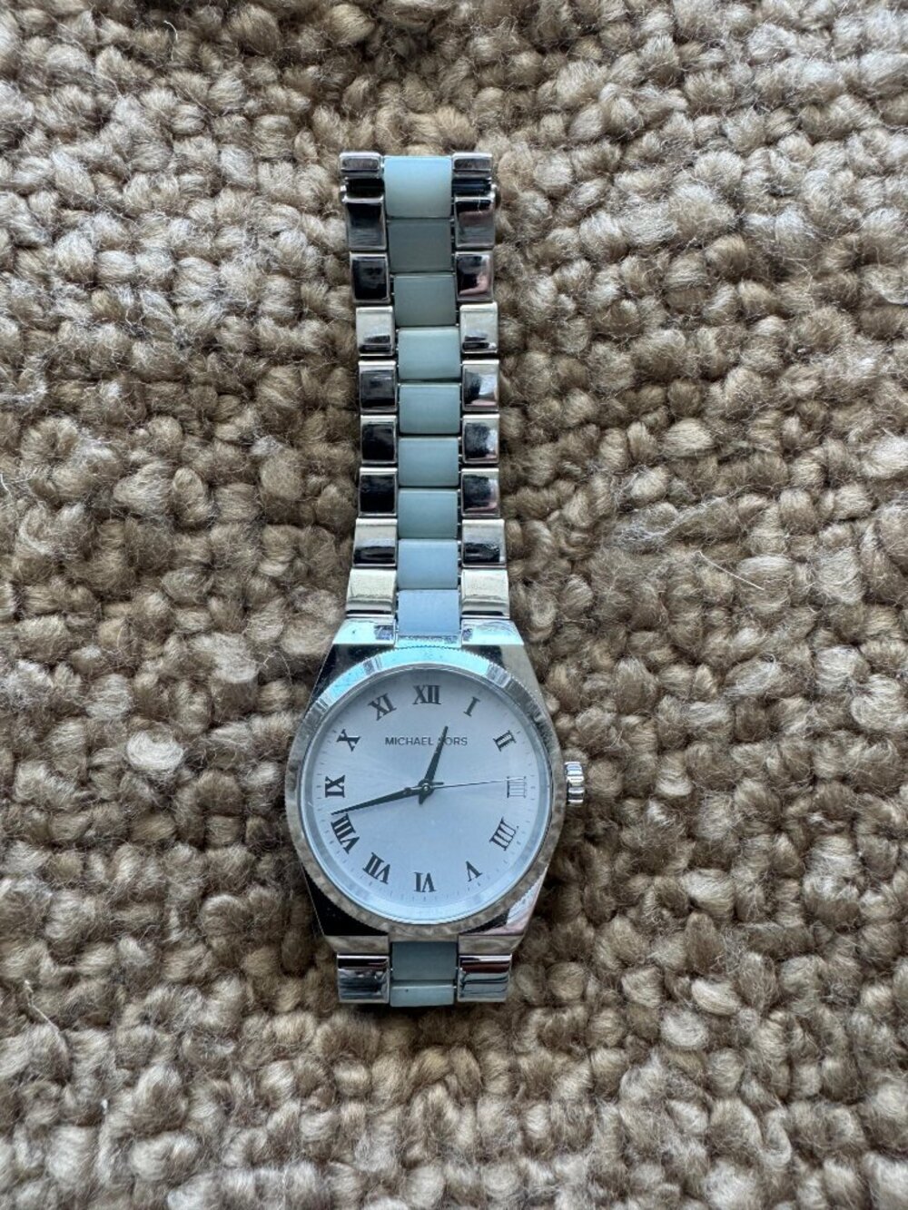 Michael Kors Silver & Light Blue Stainless Steel Watch MK-6150 - Picture 3 of 8